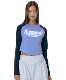 A'GEM/9 × .kom『AMES WORLDWIDE/アメスワールドワイド』ROUND HEM RAGLAN LS TEE/ラウンドヘムラグランロングスリーブ