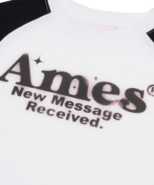 ★AMES-WORLDWIDE★AFL SWEATSHIRT WHITE★正規品/韓国直送料込 A'GEM/9 × .kom『AMES WORLDWIDE/アメスワールドワイド』V NECK