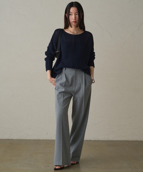 LOUNGEDRESS（ラウンジドレス）の「コットンワイドニット（ニット/セーター・レディース・ネイビー/オフホワイト/ピンク・FREE）」の21枚目の写真