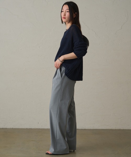 LOUNGEDRESS（ラウンジドレス）の「コットンワイドニット（ニット/セーター・レディース・ネイビー/オフホワイト/ピンク・FREE）」の22枚目の写真