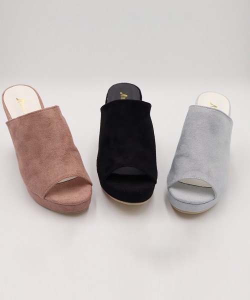 Miniministore(ミニミニストア)の「ミュール サンダル チャンキーヒール(サンダル・レディース・ブラック/グレー/ピンク・22.5cm/23.0cm/24.0cm/24.5cm/23.5cm)」の11枚目の写真