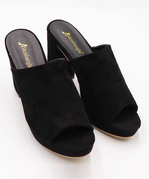 Miniministore(ミニミニストア)の「ミュール サンダル チャンキーヒール(サンダル・レディース・ブラック/グレー/ピンク・22.5cm/23.0cm/24.0cm/24.5cm/23.5cm)」の14枚目の写真