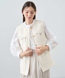 ANAYI | 【セットアップ対応商品】フラッフィーツイード4ポケットジレ(その他アウター)