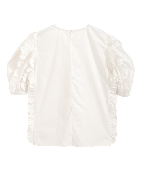 O.S.K（オーエスケー）の「[O.S.K] ショルダーフリルブラウス（シャツ/ブラウス・レディース・ホワイト/ブラック・FREE）」の20枚目の写真
