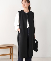 BACKベルトボタン付きシンプルジレ