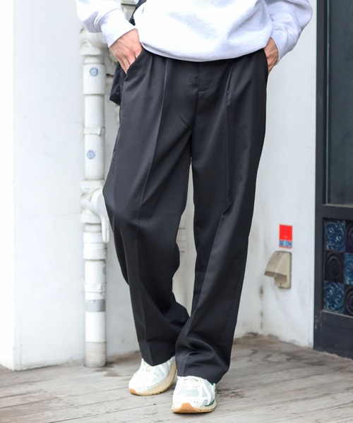 SPINNS(スピンズ)の「【サイズ展開あり・ユニセックスで着用可能】テーラードスラックスパンツ(スラックス・メンズ・チャコール/ブラック・L/M/S)」の11枚目の写真
