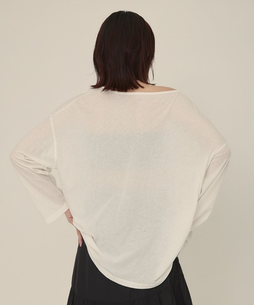 eL】Sheer Loose Tee LS/100528（Tシャツ/カットソー）｜eL