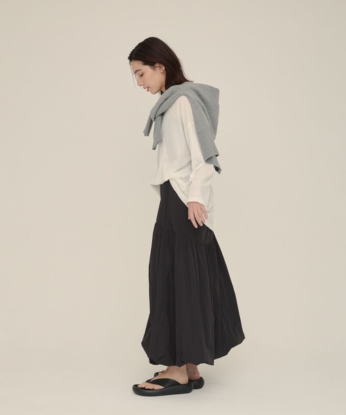 eL（エル）の「【eL】Sheer Loose Tee LS/100528（Tシャツ/カットソー・レディース・ブラック/ホワイト/ライトグリーン/ピンク系その他・FREE）」の22枚目の写真