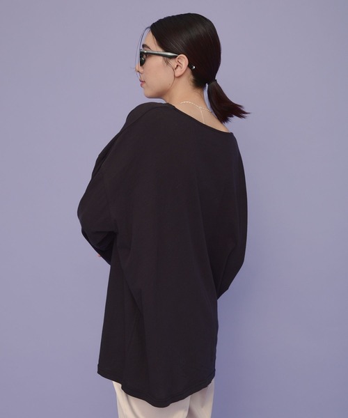 eL（エル）の「【eL】Sheer Loose Tee LS/100528（Tシャツ/カットソー・レディース・ブラック/ホワイト/ライトグリーン/ピンク系その他・FREE）」の17枚目の写真