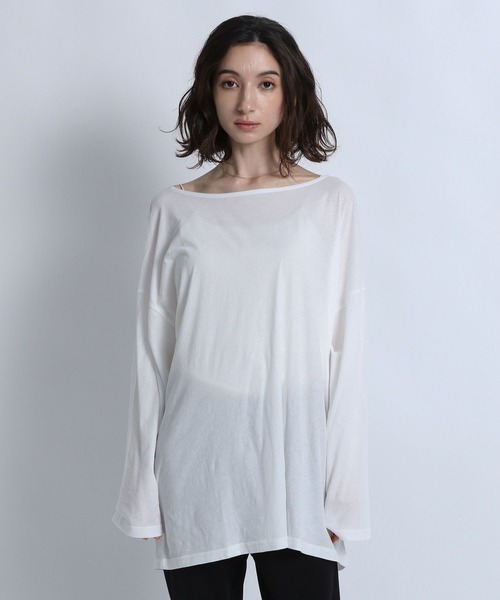 eL】Sheer Loose Tee LS/100528（Tシャツ/カットソー）｜eL