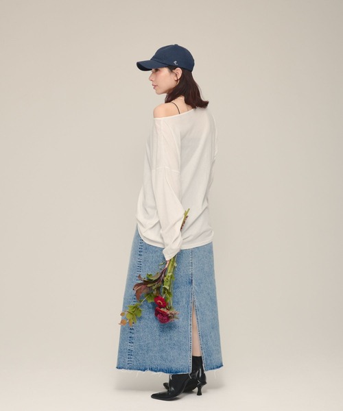 eL】Sheer Loose Tee LS/100528（Tシャツ/カットソー）｜eL