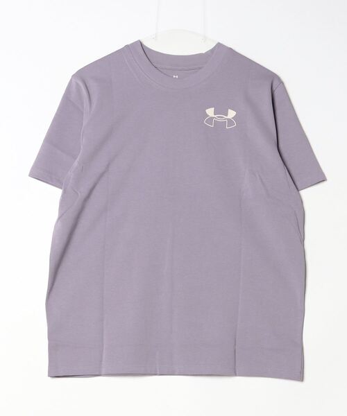 UNDER ARMOUR(アンダーアーマー)の「【別注】アンダーアーマー UAヘビーウェイト オーバーサイズ バックプリント ショートスリーブTシャツ 限定コラボ(Tシャツ/カットソー・レディース・ホワイト/ラベンダー/ブラック・S/M/L/XL)」の3枚目の写真