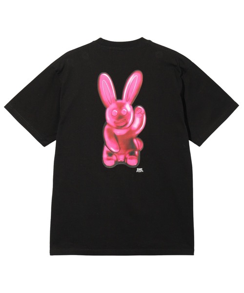 X-girl(エックスガール)の「GUMMY BUNNIES S/S TEE(Tシャツ/カットソー・レディース・ブラック/ホワイト・S/M/L/XL)」の2枚目の写真