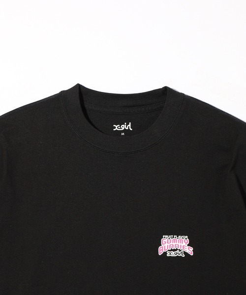 X-girl(エックスガール)の「GUMMY BUNNIES S/S TEE(Tシャツ/カットソー・レディース・ブラック/ホワイト・S/M/L/XL)」の5枚目の写真