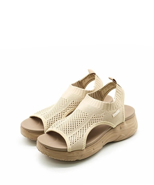 moz（モズ）の「moz(モズ)厚底ニットスポーツサンダル（サンダル・レディース・ベージュ/グレー/ブラック/アイボリー/ライトブルー/ダークブラウン・S/M/L/LL）」の22枚目の写真