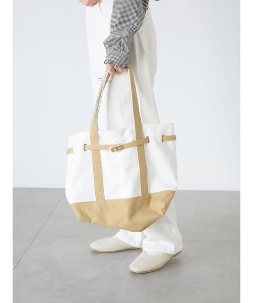 Lugnoncure（ルノンキュール）の「キャンバストートバッグ（ハンドバッグ・レディース・ベージュ/ブラック・F）」の13枚目の写真