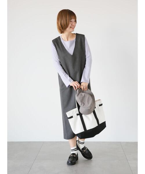 Lugnoncure（ルノンキュール）の「キャンバストートバッグ（ハンドバッグ・レディース・ベージュ/ブラック・F）」の14枚目の写真