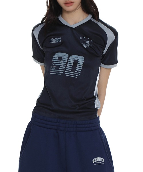MASONPRINCE ナンバープリント スポーツレーシング 綿 Ｔシャツ slash 69 number Print T-shirt ユニセックス 男女兼用