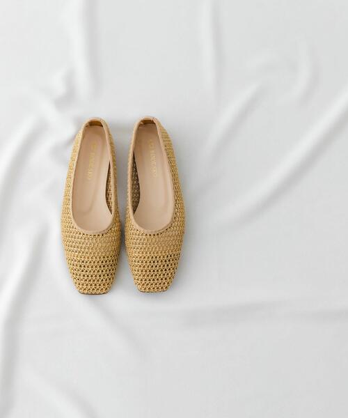 RODE SKO（ロデスコ）の「『MADE IN JAPAN』スクエアメッシュフラットシューズ（その他シューズ・レディース・アイボリー/ブラック/ベージュ・36/37/38）」の3枚目の写真