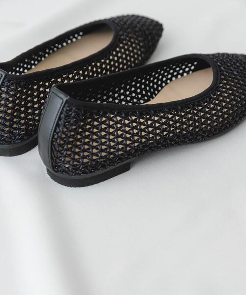 RODE SKO（ロデスコ）の「『MADE IN JAPAN』スクエアメッシュフラットシューズ（その他シューズ・レディース・アイボリー/ブラック/ベージュ・36/37/38）」の4枚目の写真