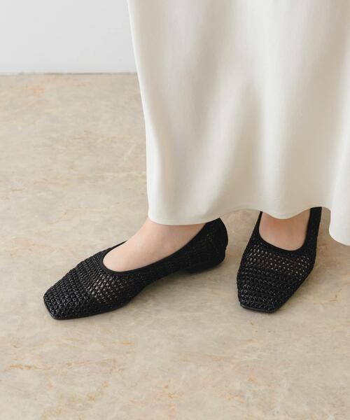 RODE SKO（ロデスコ）の「『MADE IN JAPAN』スクエアメッシュフラットシューズ（その他シューズ・レディース・アイボリー/ブラック/ベージュ・36/37/38）」の7枚目の写真