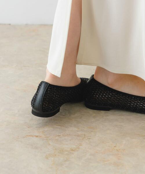RODE SKO（ロデスコ）の「『MADE IN JAPAN』スクエアメッシュフラットシューズ（その他シューズ・レディース・アイボリー/ブラック/ベージュ・36/37/38）」の11枚目の写真