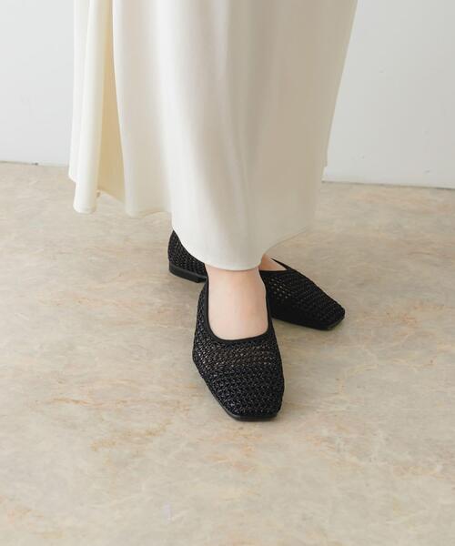 RODE SKO（ロデスコ）の「『MADE IN JAPAN』スクエアメッシュフラットシューズ（その他シューズ・レディース・アイボリー/ブラック/ベージュ・36/37/38）」の12枚目の写真
