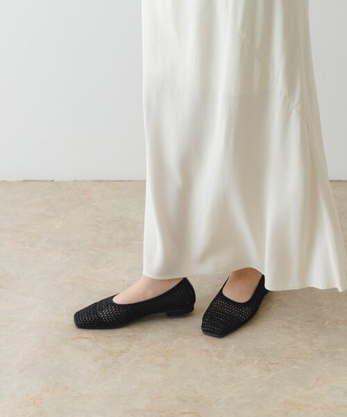 RODE SKO（ロデスコ）の「『MADE IN JAPAN』スクエアメッシュフラットシューズ（その他シューズ・レディース・アイボリー/ブラック/ベージュ・36/37/38）」の14枚目の写真