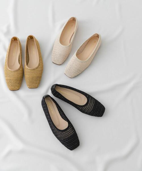 RODE SKO（ロデスコ）の「『MADE IN JAPAN』スクエアメッシュフラットシューズ（その他シューズ・レディース・アイボリー/ブラック/ベージュ・36/37/38）」の16枚目の写真