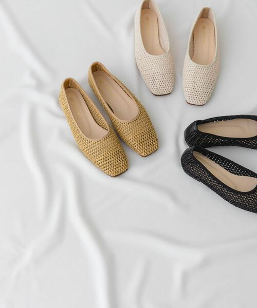 RODE SKO（ロデスコ）の「『MADE IN JAPAN』スクエアメッシュフラットシューズ（その他シューズ・レディース・アイボリー/ブラック/ベージュ・36/37/38）」の19枚目の写真