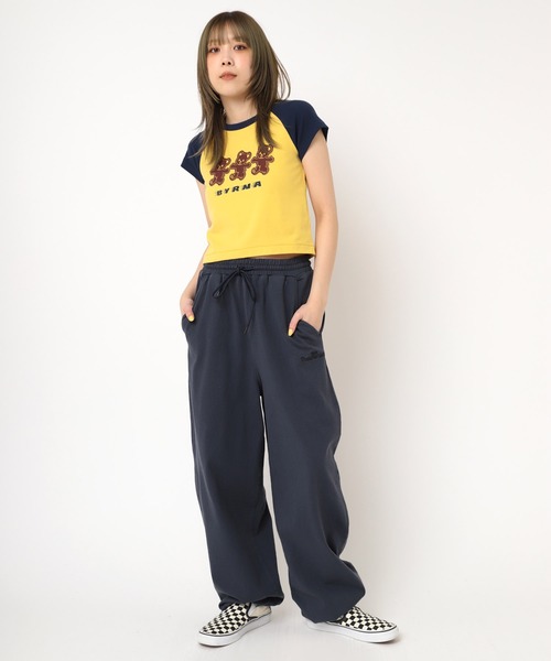 RNA(アールエヌエー)の「M2236 3匹の熊ちびラグランT(Tシャツ/カットソー・レディース・マスタード/ホワイト/ホワイト×ネイビー・MEDIUM)」の12枚目の写真