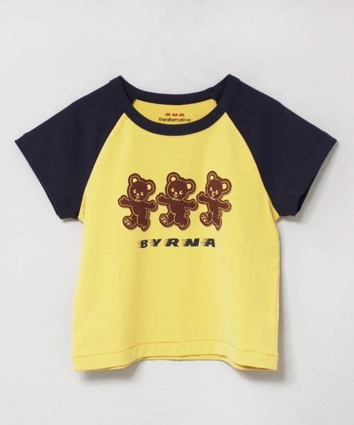RNA(アールエヌエー)の「M2236 3匹の熊ちびラグランT(Tシャツ/カットソー・レディース・マスタード/ホワイト/ホワイト×ネイビー・MEDIUM)」の22枚目の写真