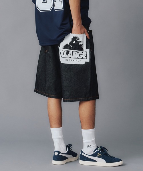 XLARGE(エクストララージ)の「OG DENIM SHORT PANTS(デニムパンツ・メンズ・ブラック/インディゴブルー・30inch/32inch/34inch/36inch)」の2枚目の写真