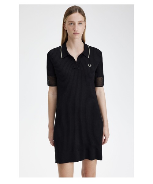 FRED PERRY（フレッドペリー）の「Sheer Trim Knitted Shirt