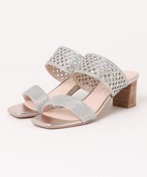 MELMO（メルモ）の「レーザーカットシャイニーミュールサンダル（サンダル）」