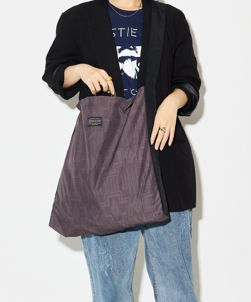 PENDLETON（ペンドルトン）の「【 PENDLETON / ペンドルトン 】 2way リップストップ素材 ショルダー トート バッグ 大容量 L（トートバッグ・メンズ・ターコイズブルー/オフホワイト/ブラック・FREE）」の3枚目の写真