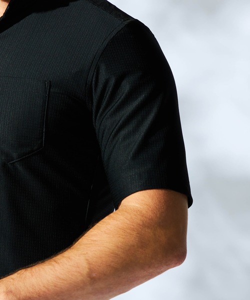 HIDEAWAYS NICOLE（ハイダウェイニコル）の「シアーマイクロチェックシャツ（シャツ/ブラウス・メンズ・ブラック/ブルーグリーン/オフホワイト・MEDIUM/LARGE/X-LARGE）」の12枚目の写真