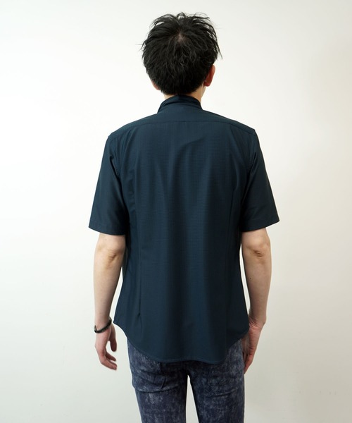 HIDEAWAYS NICOLE（ハイダウェイニコル）の「シアーマイクロチェックシャツ（シャツ/ブラウス・メンズ・ブラック/ブルーグリーン/オフホワイト・MEDIUM/LARGE/X-LARGE）」の18枚目の写真