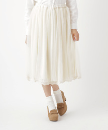 earth music&ecology | 裾レースチュールミディスカート(スカート)