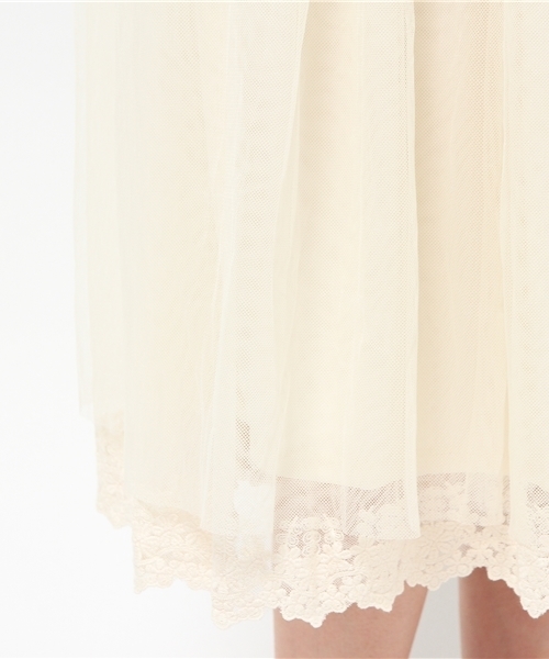 earth music&ecology（アースミュージックアンドエコロジー）の「裾レースチュールミディスカート（スカート・レディース・ネイビー/アイボリー/ピンクベージュ・FREE）」の17枚目の写真