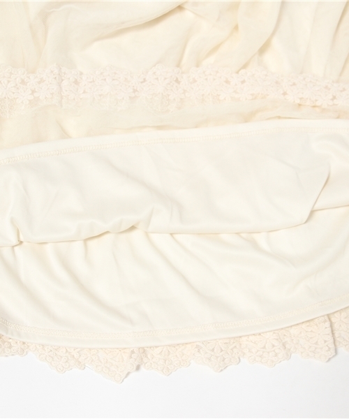 earth music&ecology（アースミュージックアンドエコロジー）の「裾レースチュールミディスカート（スカート・レディース・ネイビー/アイボリー/ピンクベージュ・FREE）」の18枚目の写真