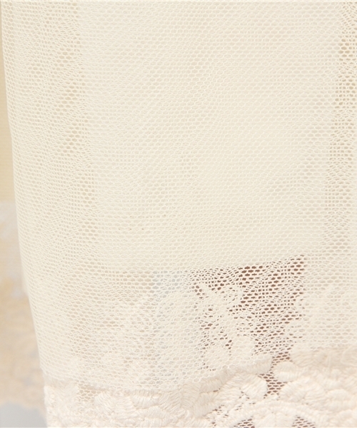 earth music&ecology（アースミュージックアンドエコロジー）の「裾レースチュールミディスカート（スカート・レディース・ネイビー/アイボリー/ピンクベージュ・FREE）」の7枚目の写真