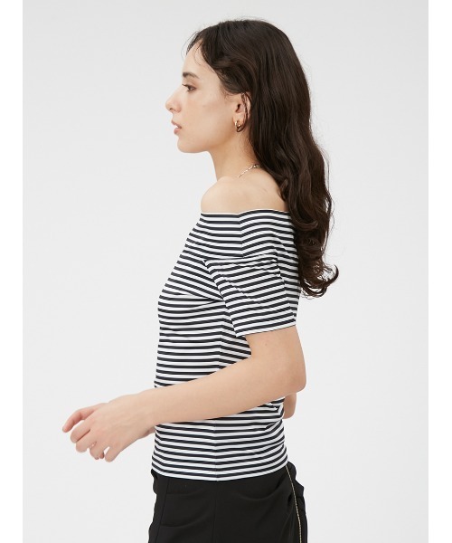 FRAY I.D（フレイアイディー）の「オフショルダーカットソー（Tシャツ/カットソー・レディース・ホワイト/その他/ブラック/ブラウン・FREE）」の7枚目の写真