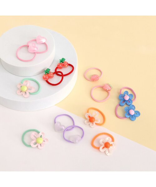 apres les cours（アプレレクール）の「フルーツヘアゴム2個セット（ヘアゴム・キッズ・ピンク/レッド・FREE）」の5枚目の写真