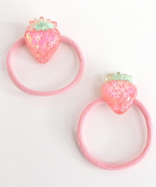apres les cours（アプレレクール）の「フルーツヘアゴム2個セット（ヘアゴム・キッズ・ピンク/レッド・FREE）」の6枚目の写真