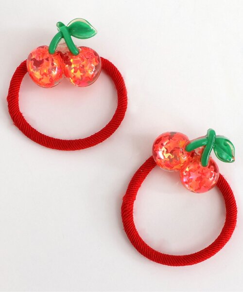 apres les cours（アプレレクール）の「フルーツヘアゴム2個セット（ヘアゴム・キッズ・ピンク/レッド・FREE）」の7枚目の写真