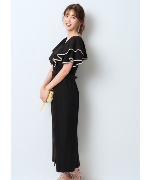 ジャスグリッティー/配色リネンライクワンピース♡新品 JUSGLITTY（ジャスグリッティー）の「配色リネンライク