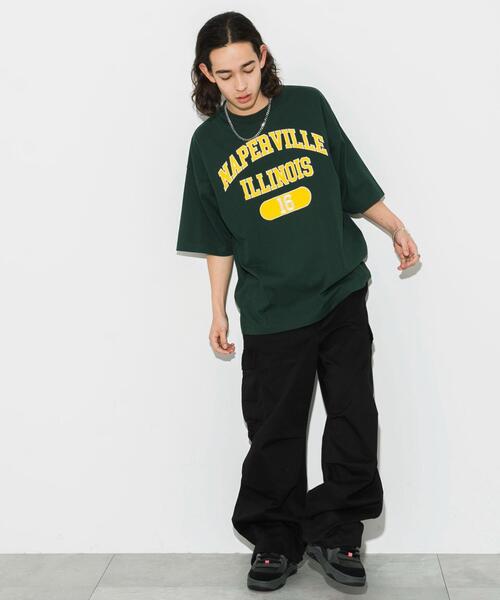 WEGO(ウィゴー)の「WEGO/アクセ付きグラフィックT(Tシャツ/カットソー・メンズ・グリーン/ホワイト/ブラック/ブラック系その他/ホワイト系その他・MEDIUM/LARGE)」の8枚目の写真