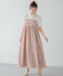 ZOZO限定カラー】袖リボンジャガードワンピース（ワンピース）｜Fit