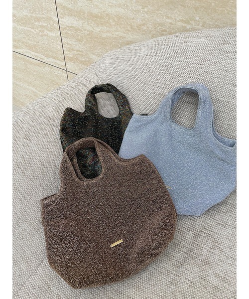 SNIDEL（スナイデル）の「ラメバリエハンドバッグ（ハンドバッグ・レディース・ライム/ブロンズ/シルバー/その他/ブラック・FREE）」の6枚目の写真